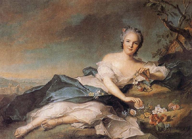 Jean Marc Nattier Madame Henriette as Flora Norge oil painting art